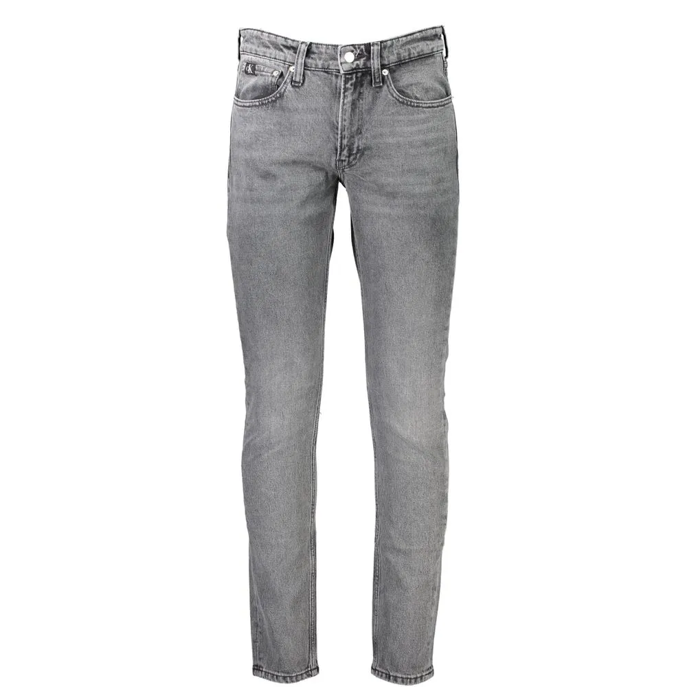 Calvin Klein Men's Gray Cotton Jeans & Pant