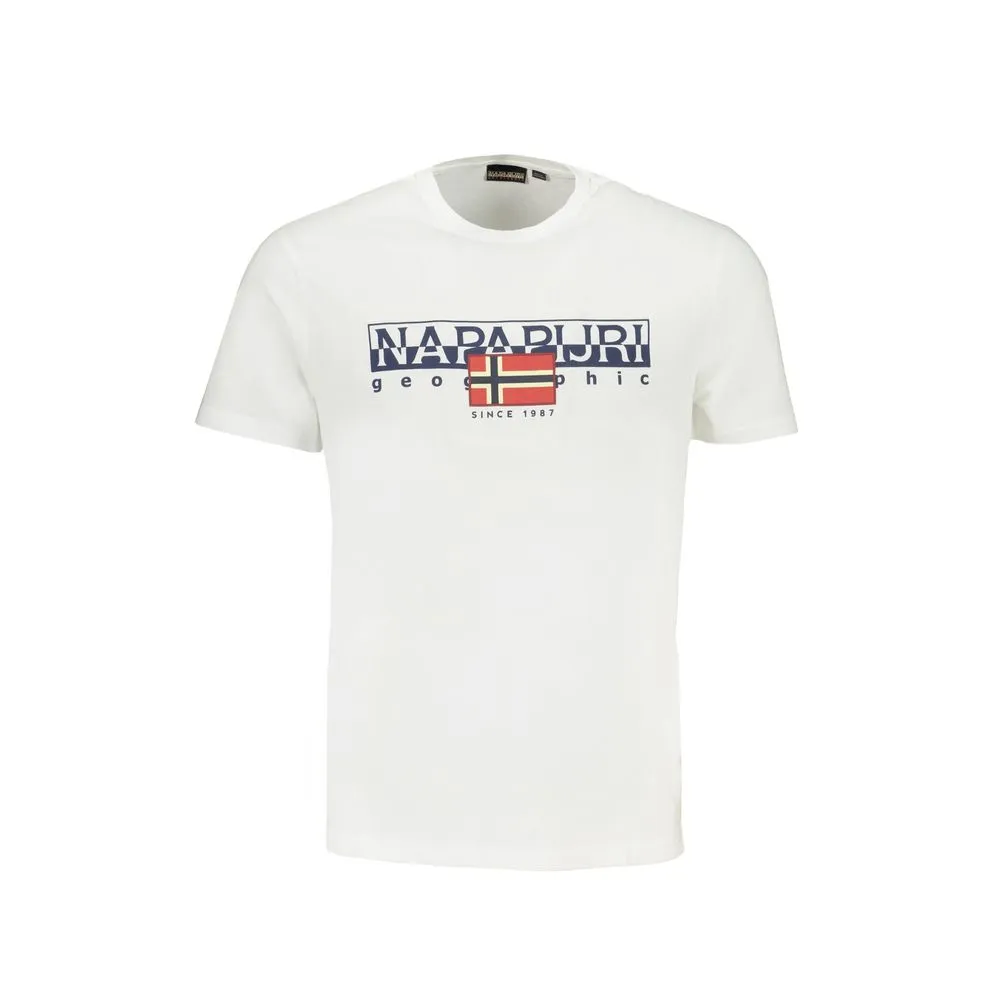 Napapijri Men's White Cotton T-Shirt