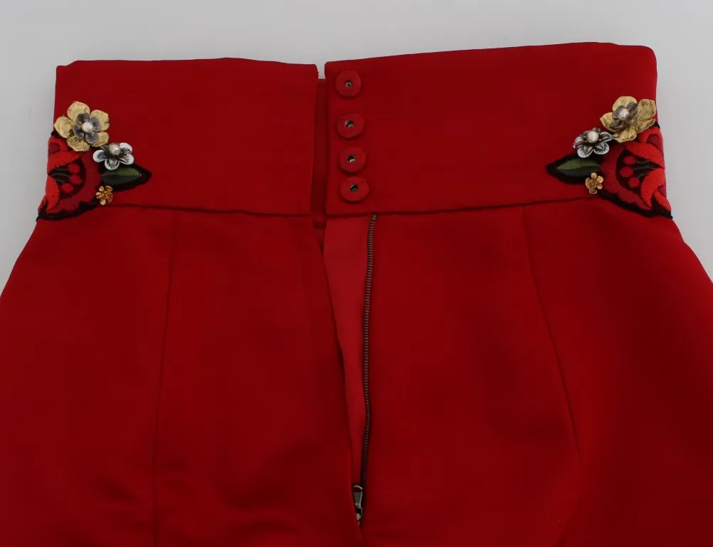Dolce & Gabbana Women's Enchanted Sicily Crystal-Embellished Silk Shorts