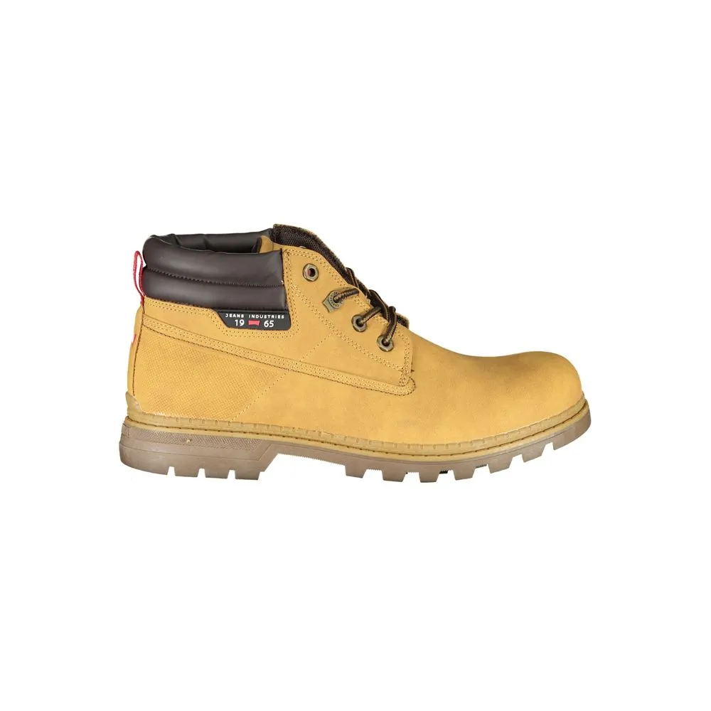 Carrera Men's Chic Yellow Lace-Up Boots with Contrast Details