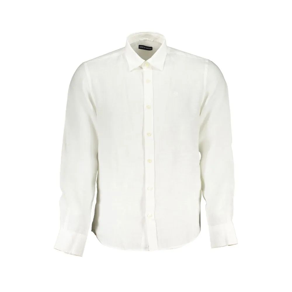 North Sails Men's White Linen Shirt