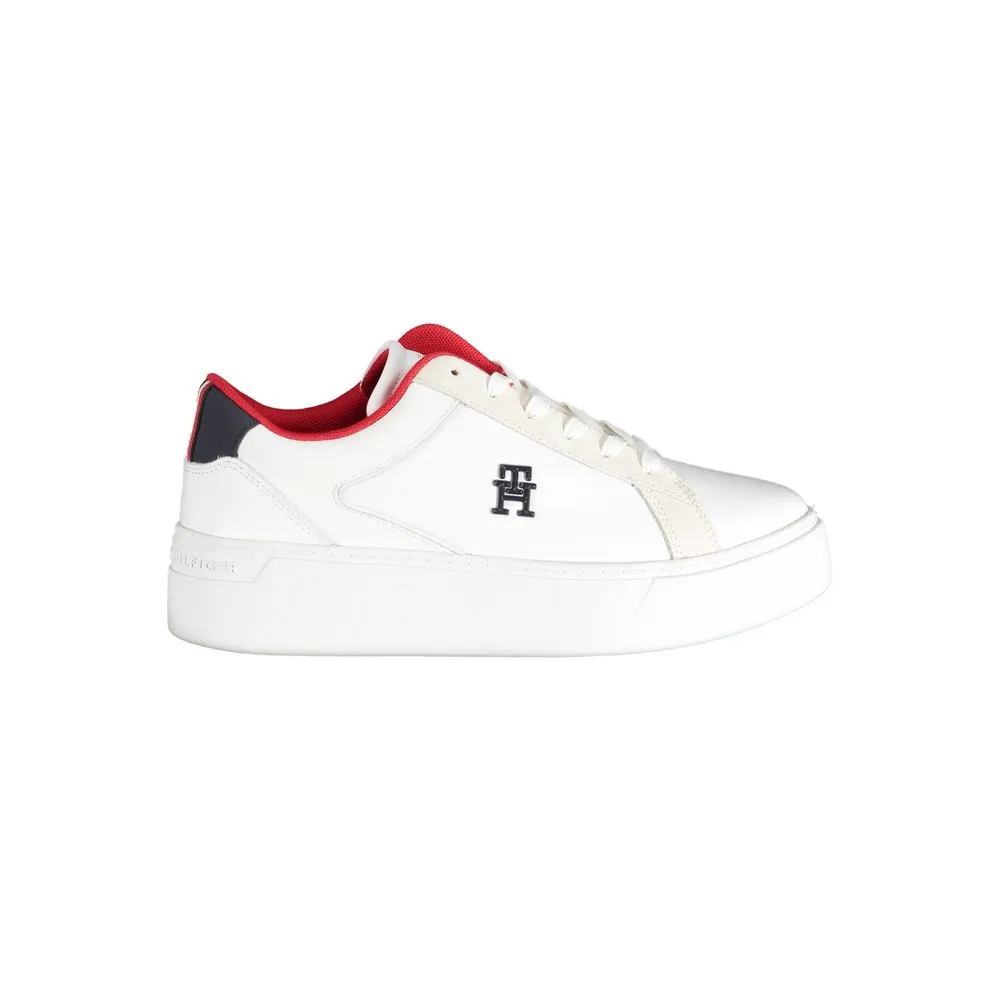 Tommy Hilfiger Women's White Polyester Sneaker