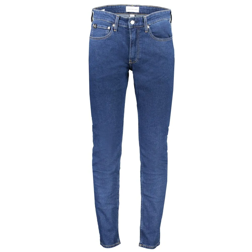 Calvin Klein Men's Blue Cotton Jeans & Pant