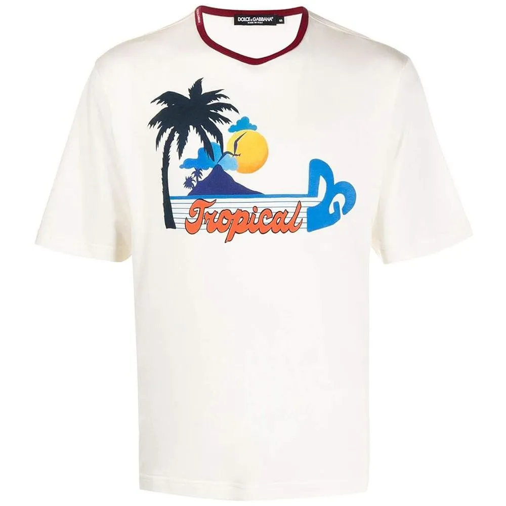 Beige Cotton T-Shirt
