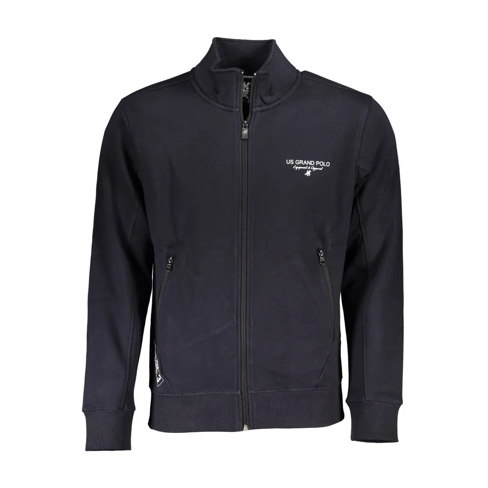 U.S. Grand Polo Men's Chic Fleece-Lined Sweatshirt with Contrast Zip Detail