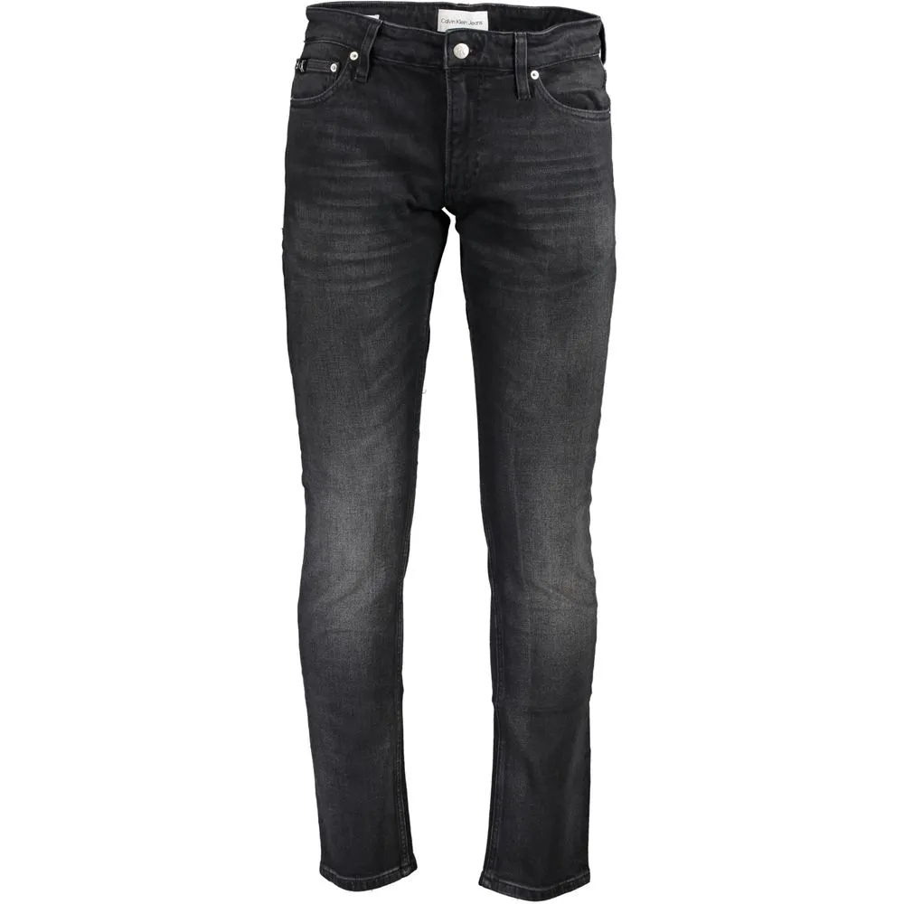 Calvin Klein Men's Black Cotton Jeans & Pant