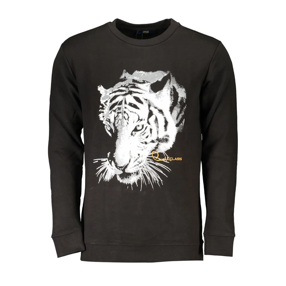 Cavalli Class Men's Black Cotton Sweater