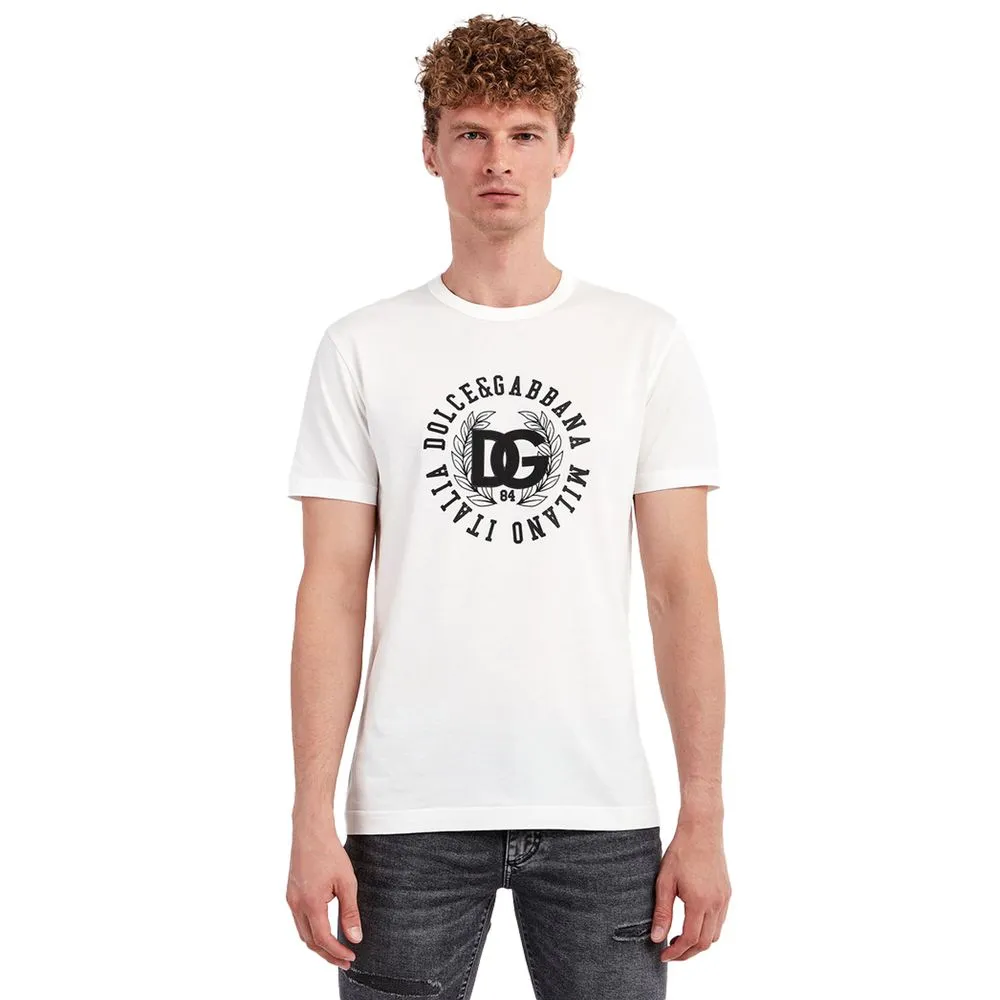 Dolce & Gabbana Men's White Cotton T-Shirt