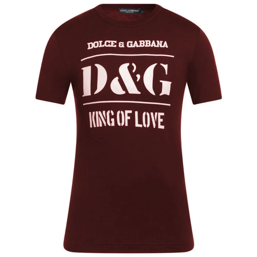 Dolce & Gabbana Men's Red Cotton T-Shirt