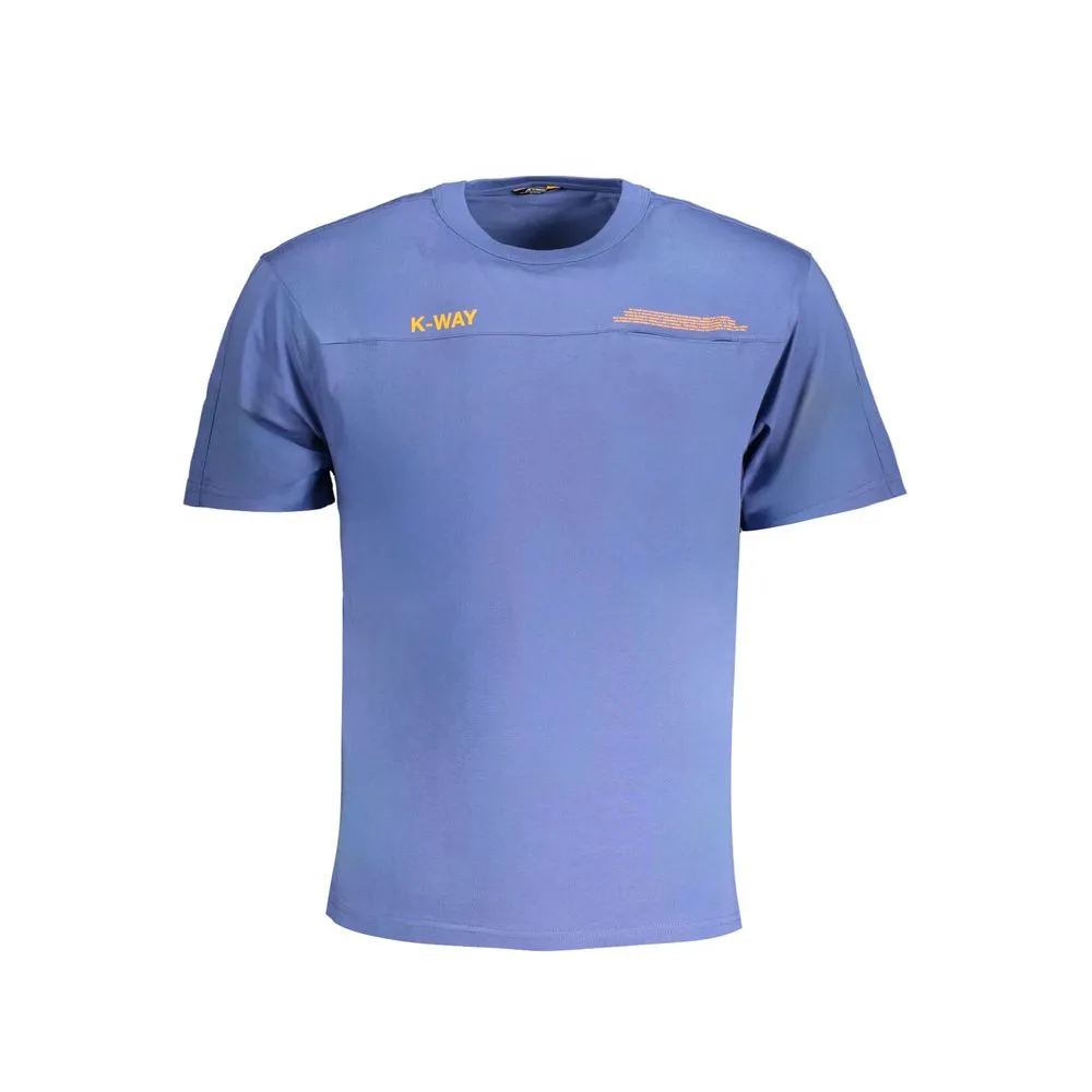 K-WAY Men's Blue Cotton T-Shirt
