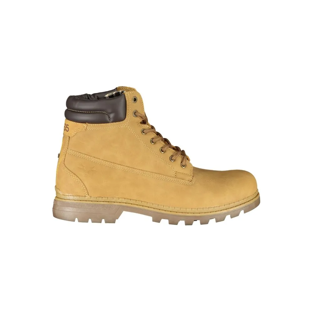 Carrera Men's Vibrant Yellow Lace-Up Fashion Boots
