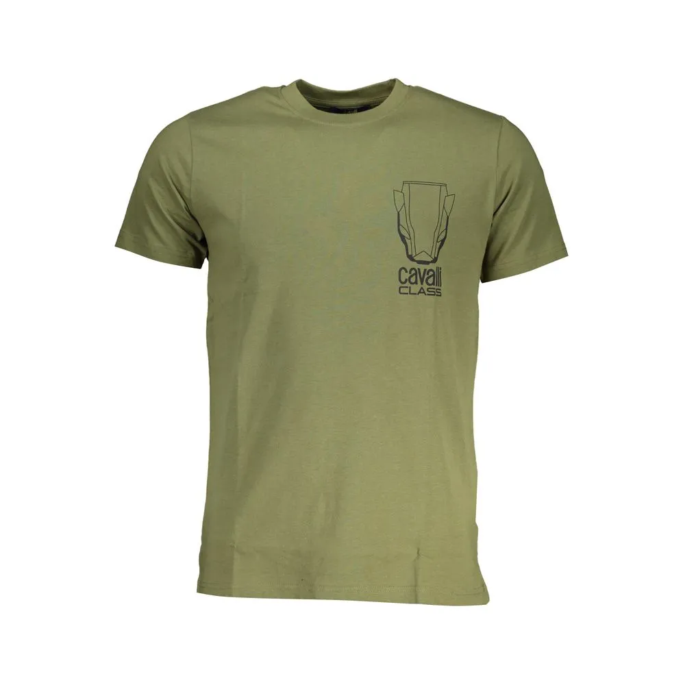 Cavalli Class Men's Green Cotton T-Shirt