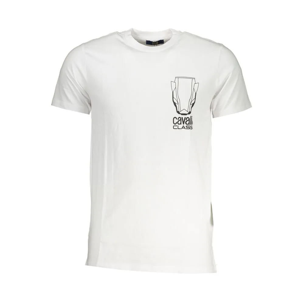 Cavalli Class Men's White Cotton T-Shirt