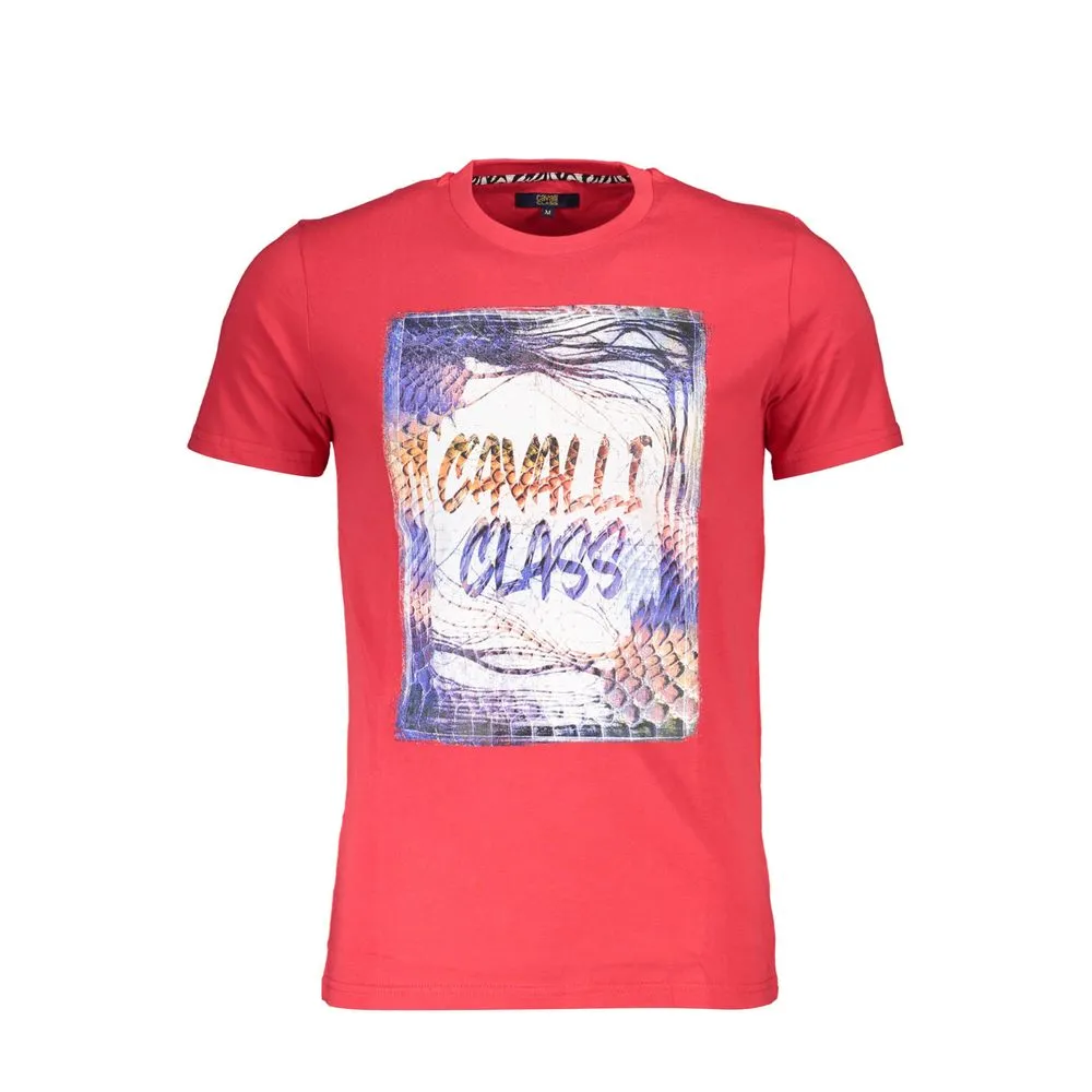 Cavalli Class Men's Red Cotton T-Shirt