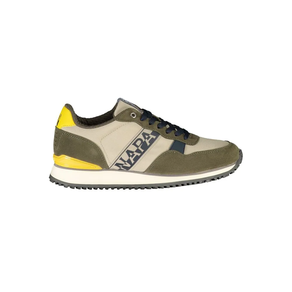 Napapijri Men's Elegant Beige Lace-Up Sporty Sneakers