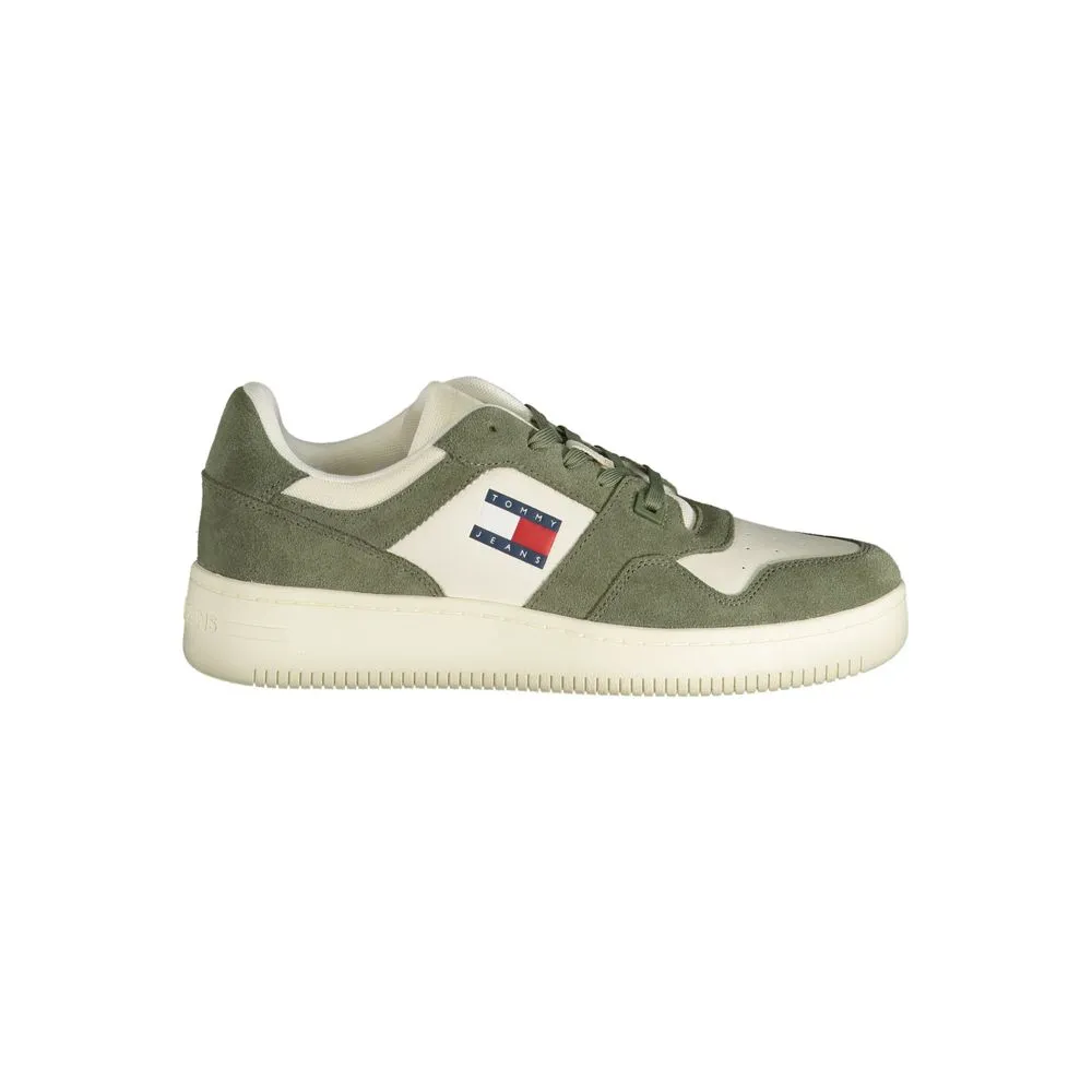 Tommy Hilfiger Men's Green Polyester Sneaker
