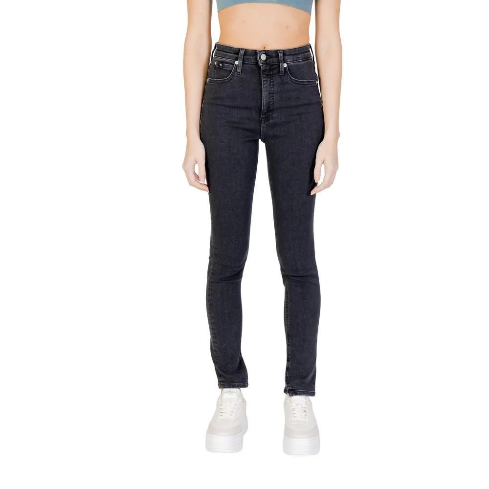 Calvin Klein Jeans Women's Black Cotton Jeans & Pant