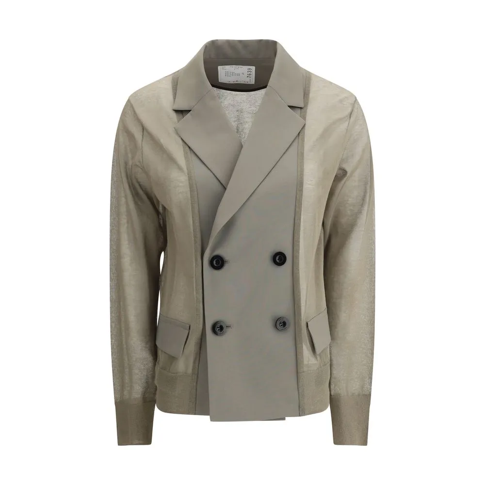 Sacai Women's Semi-transparent Blazer Jacket