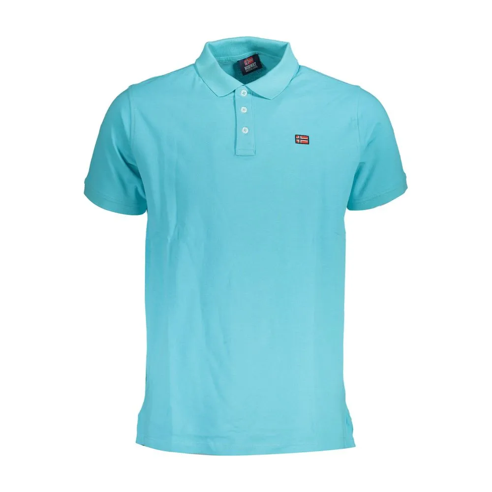 Norway 1963 Men's Light Blue Cotton Polo Shirt