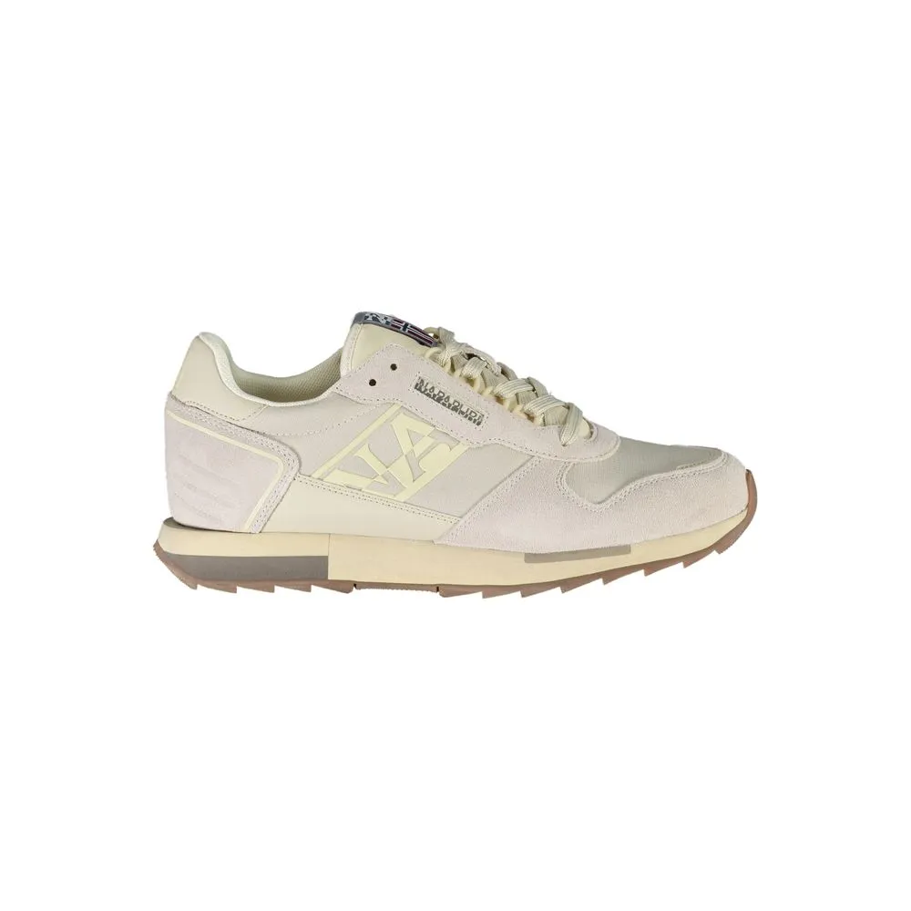 Napapijri Men's Sleek Gray Sneakers with Contrast Lace Detail