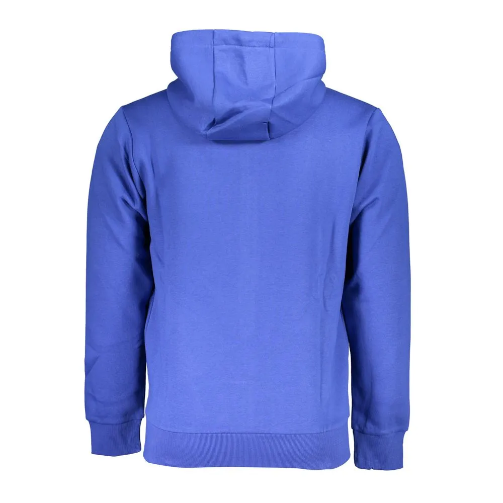 U.S. Grand Polo Men's Elegant Hooded Zip Sweatshirt in Blue