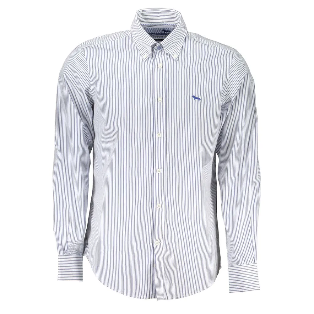 Harmont & Blaine Men's Elegant Striped Button-Down Cotton Shirt