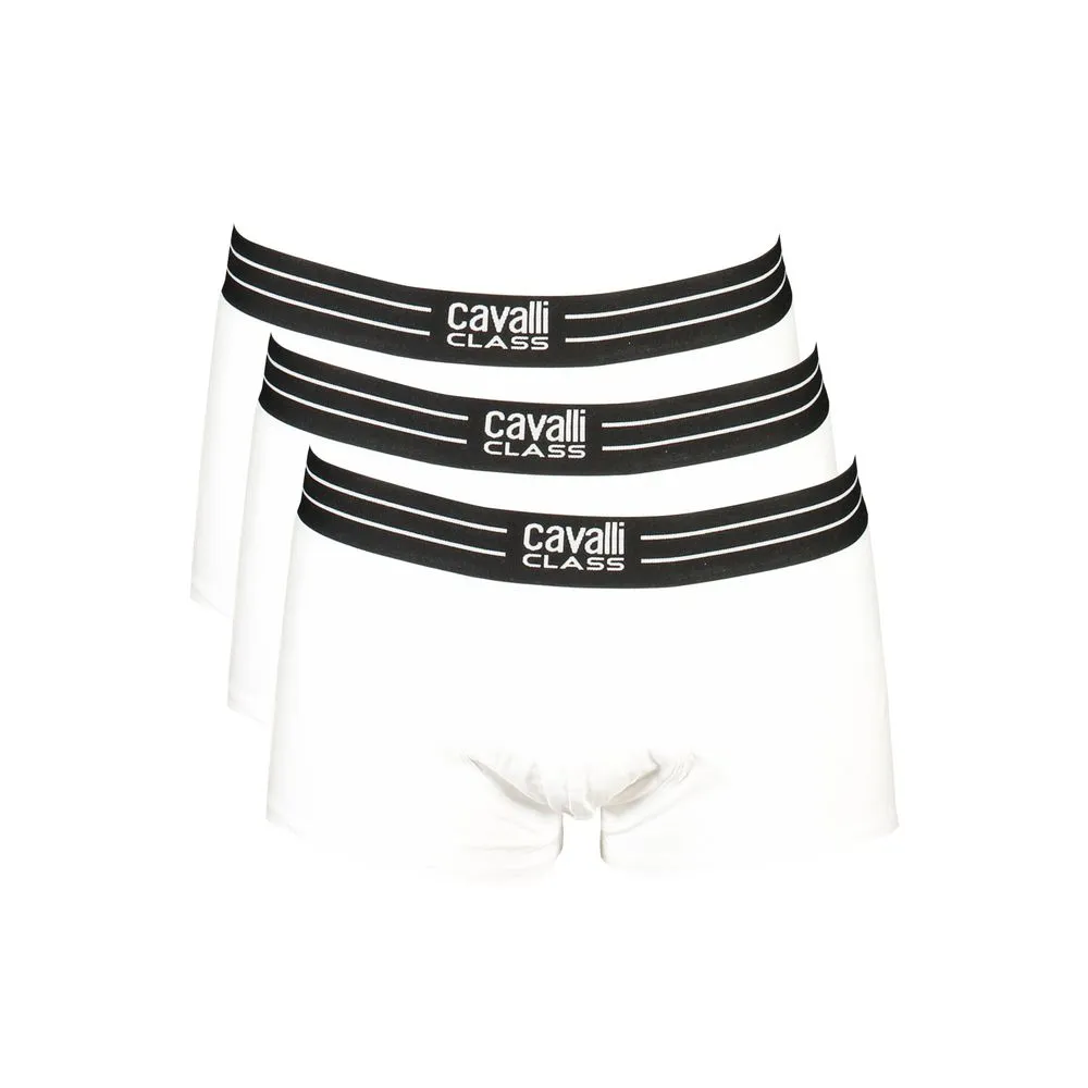 Cavalli Class Men's White Cotton Underwear