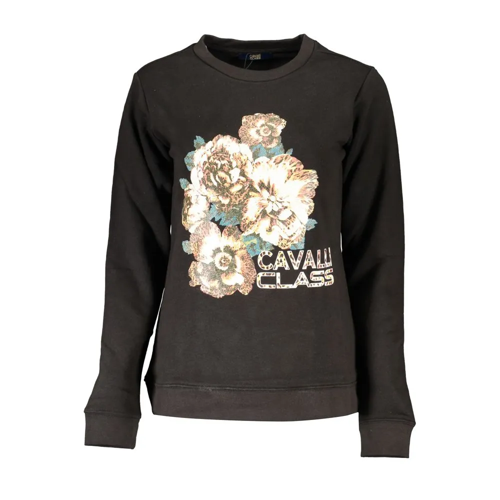 Cavalli Class Women's Black Cotton Sweater