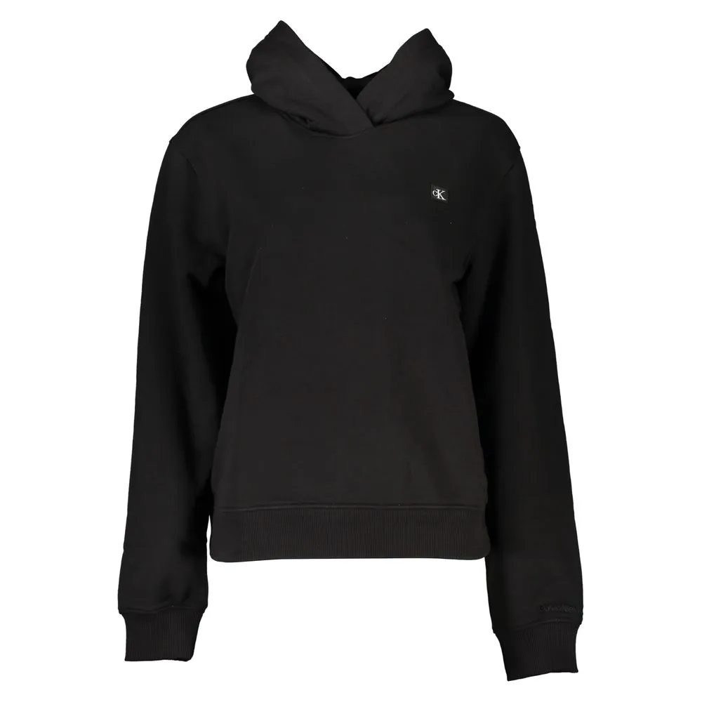Calvin Klein Women's Elegant Hooded Sweatshirt in Timeless Black