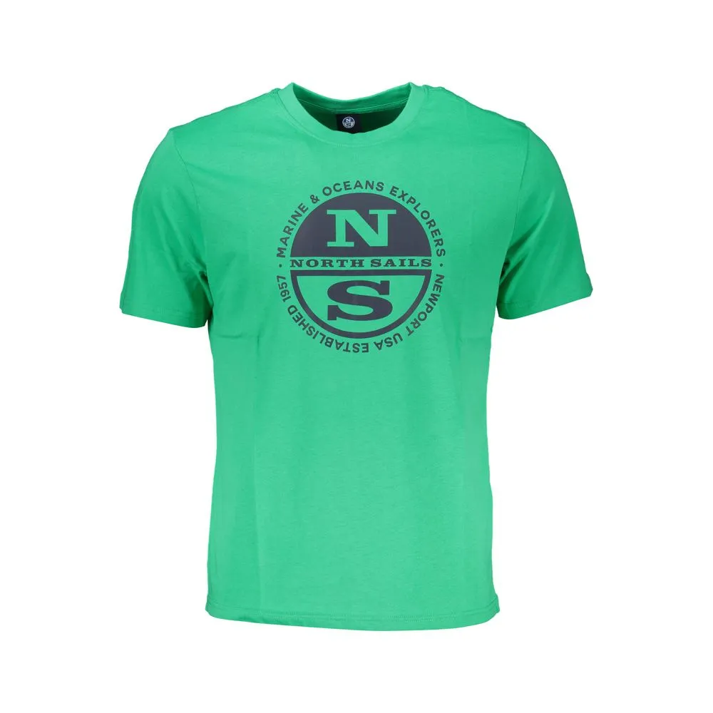 North Sails Men's Green Cotton T-Shirt