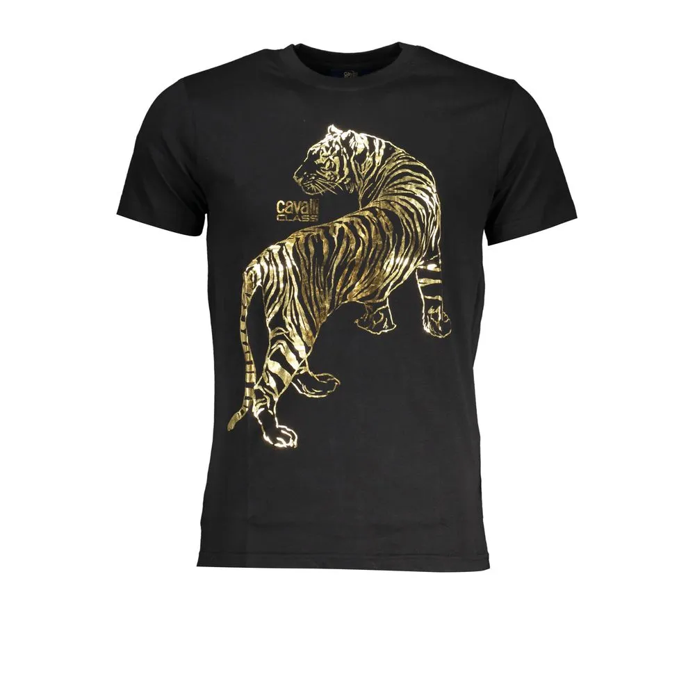 Cavalli Class Men's Black Cotton T-Shirt