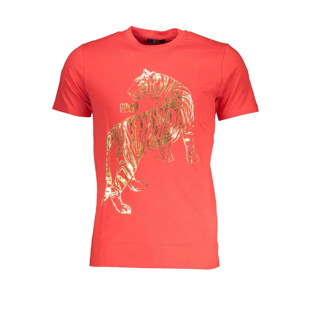 Cavalli Class Men's Red Cotton T-Shirt