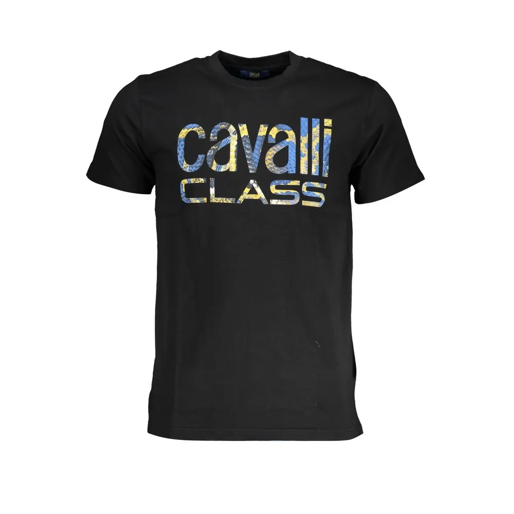 Cavalli Class Men's Black Cotton T-Shirt