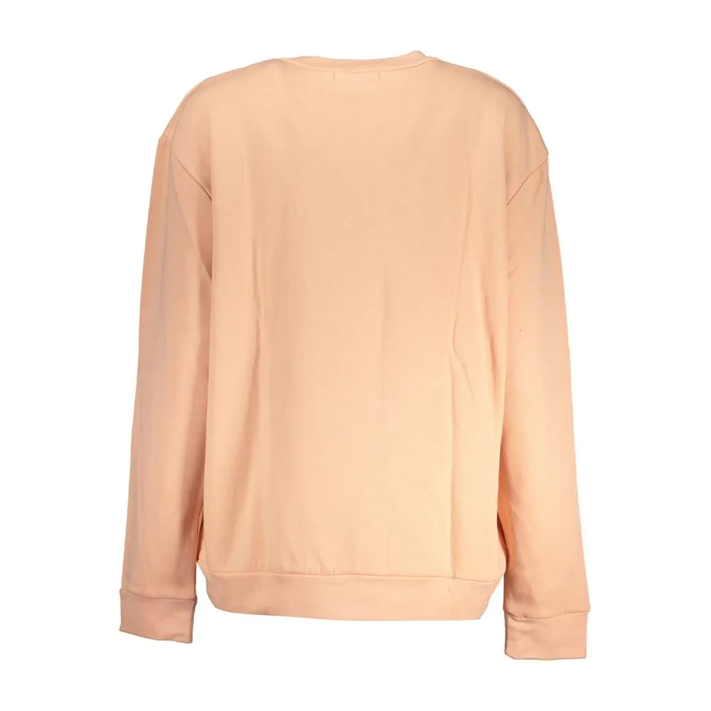 Cavalli Class Women's Elegant Long-Sleeved Pink Fleece Sweatshirt