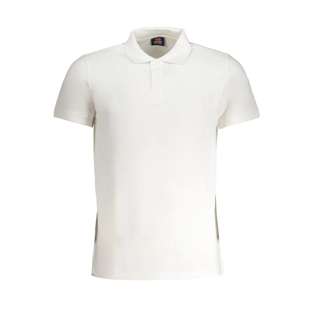 Norway 1963 Men's White Cotton Polo Shirt