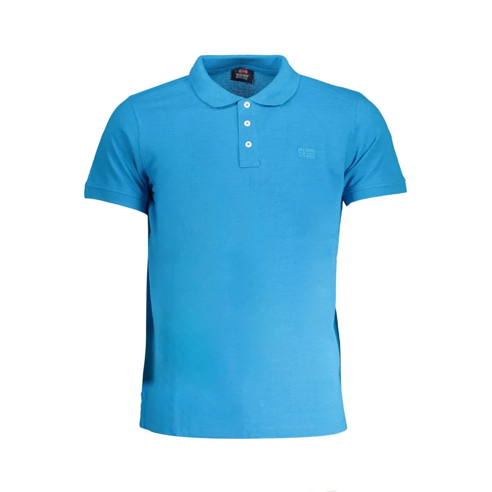 Norway 1963 Men's Blue Cotton Polo Shirt
