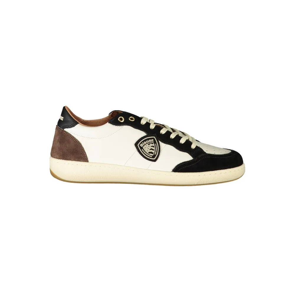 Blauer Men's White Polyester Sneaker
