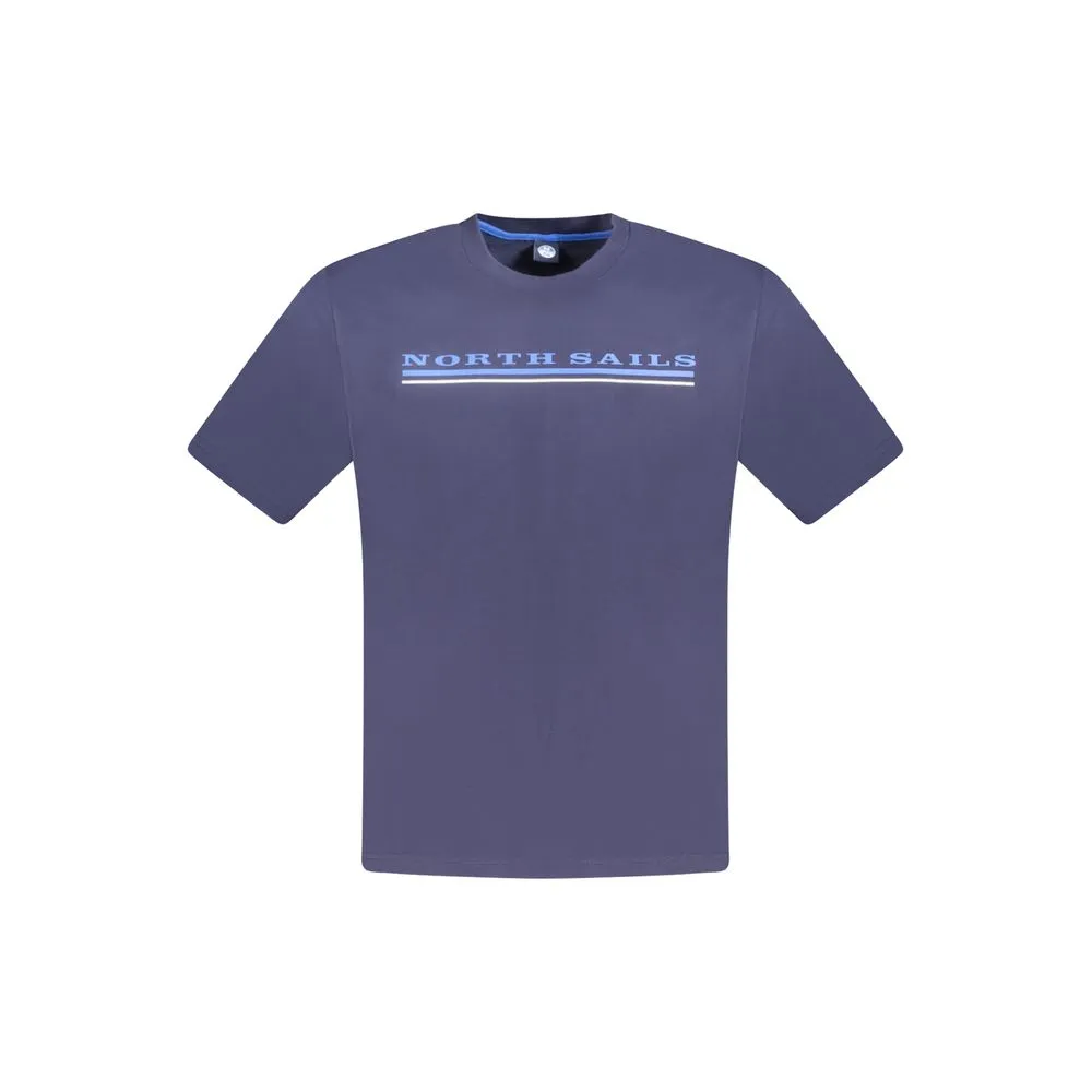 North Sails Blue Cotton Men T-Shirt