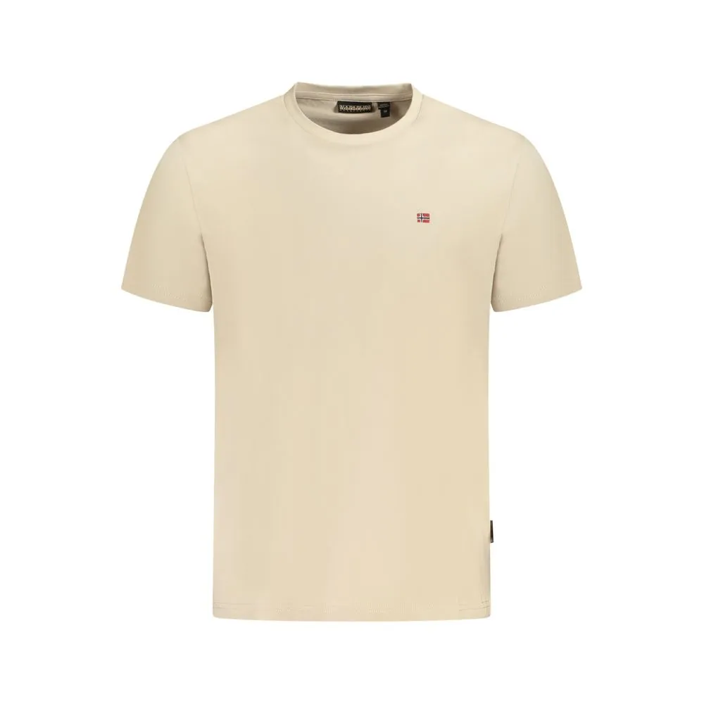 Napapijri Beige Cotton Men T-Shirt
