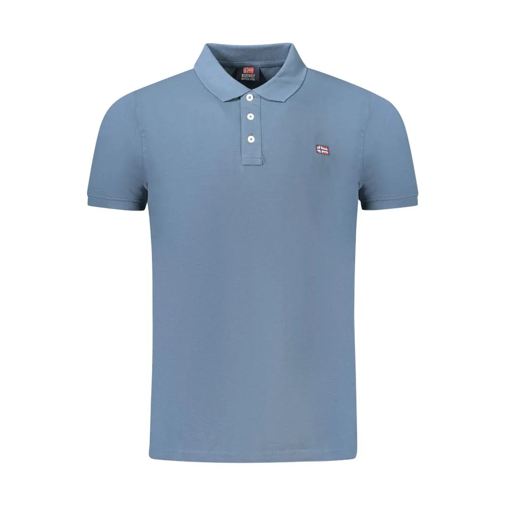 Norway 1963 Men's Blue Cotton Polo Shirt