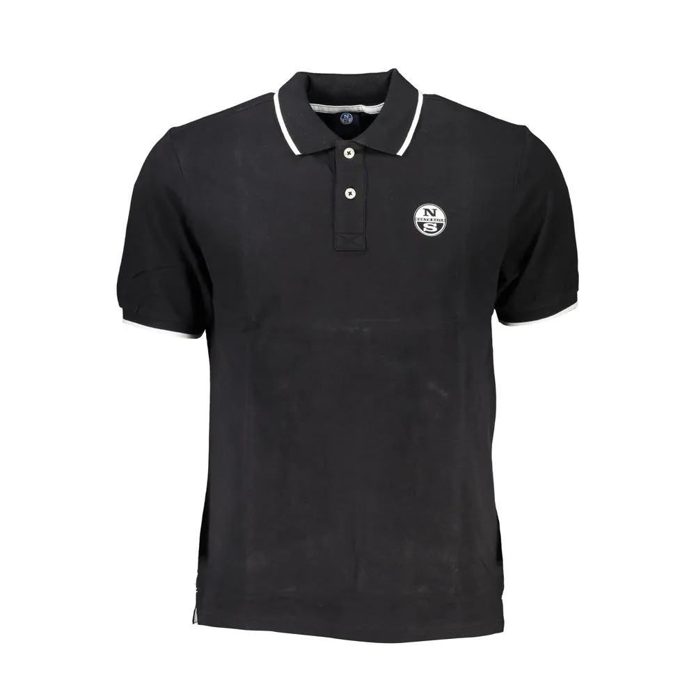 North Sails Men's Black Cotton Polo Shirt