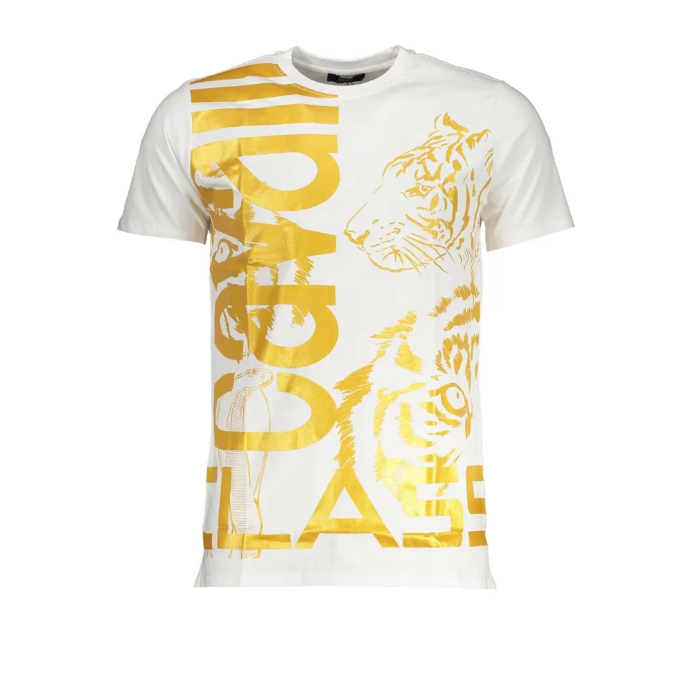 Cavalli Class Men's White Cotton T-Shirt