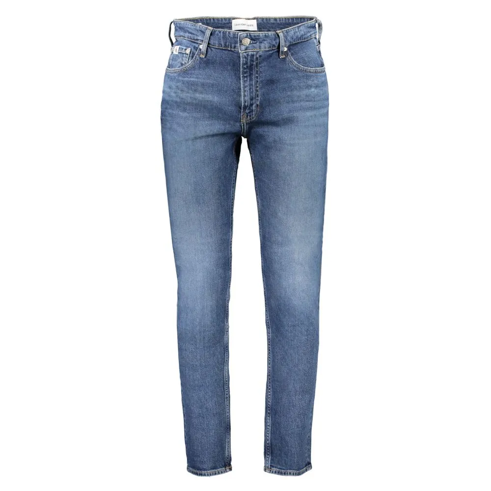 Calvin Klein Men's Blue Cotton Jeans & Pant