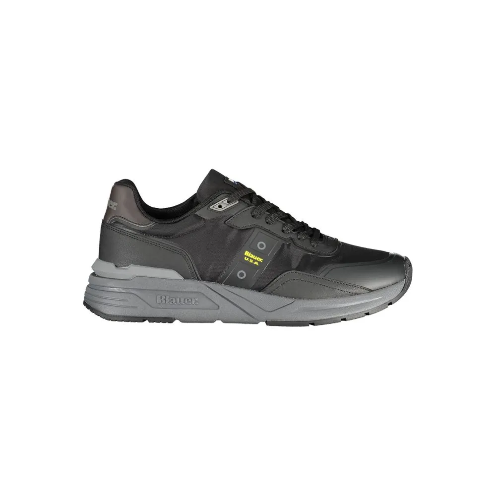 Blauer Men's Black Polyester Sneaker