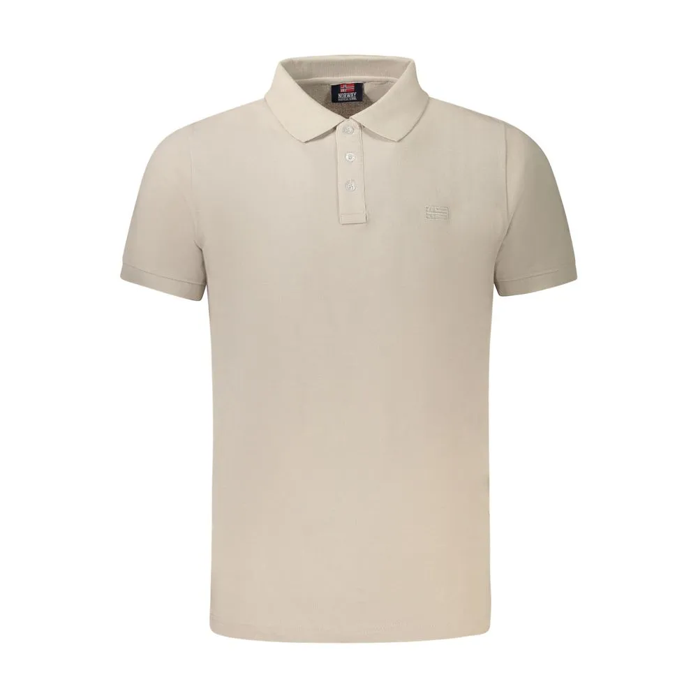 Norway 1963 Men's Beige Cotton Polo Shirt
