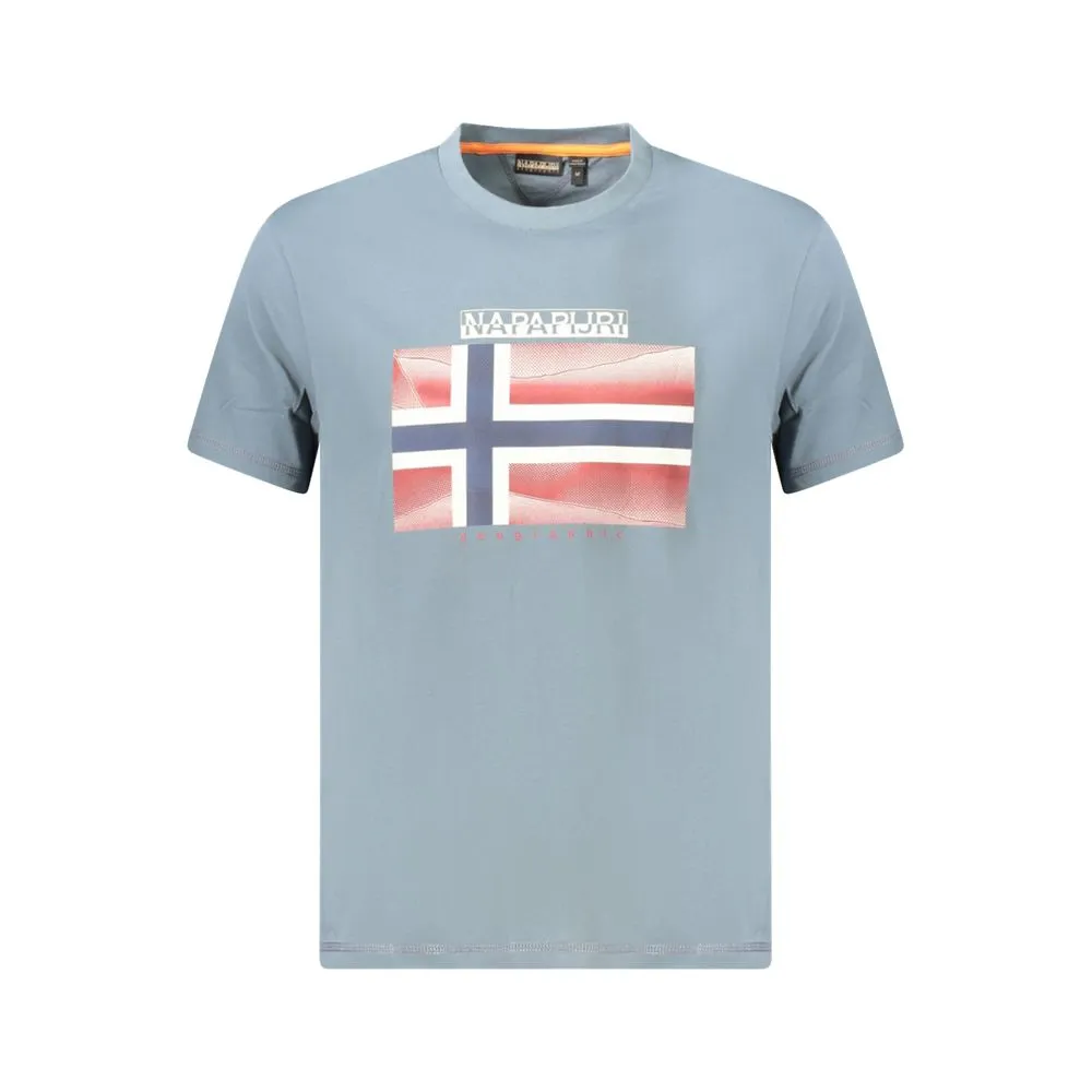 Napapijri Gray Cotton Men T-Shirt