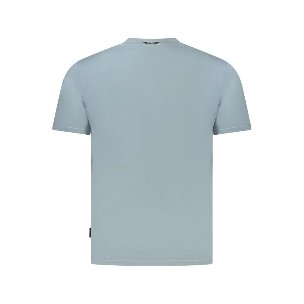 Napapijri Gray Cotton Men T-Shirt