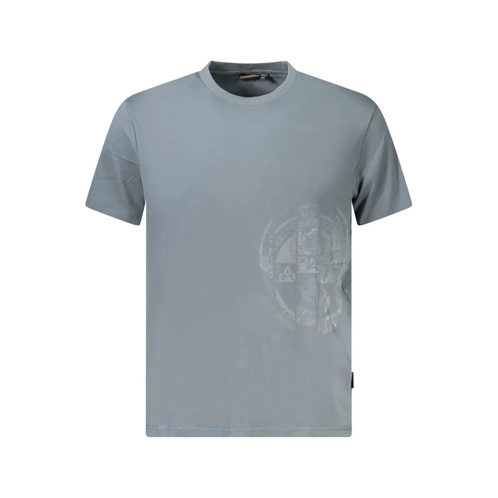 Napapijri Gray Cotton Men T-Shirt