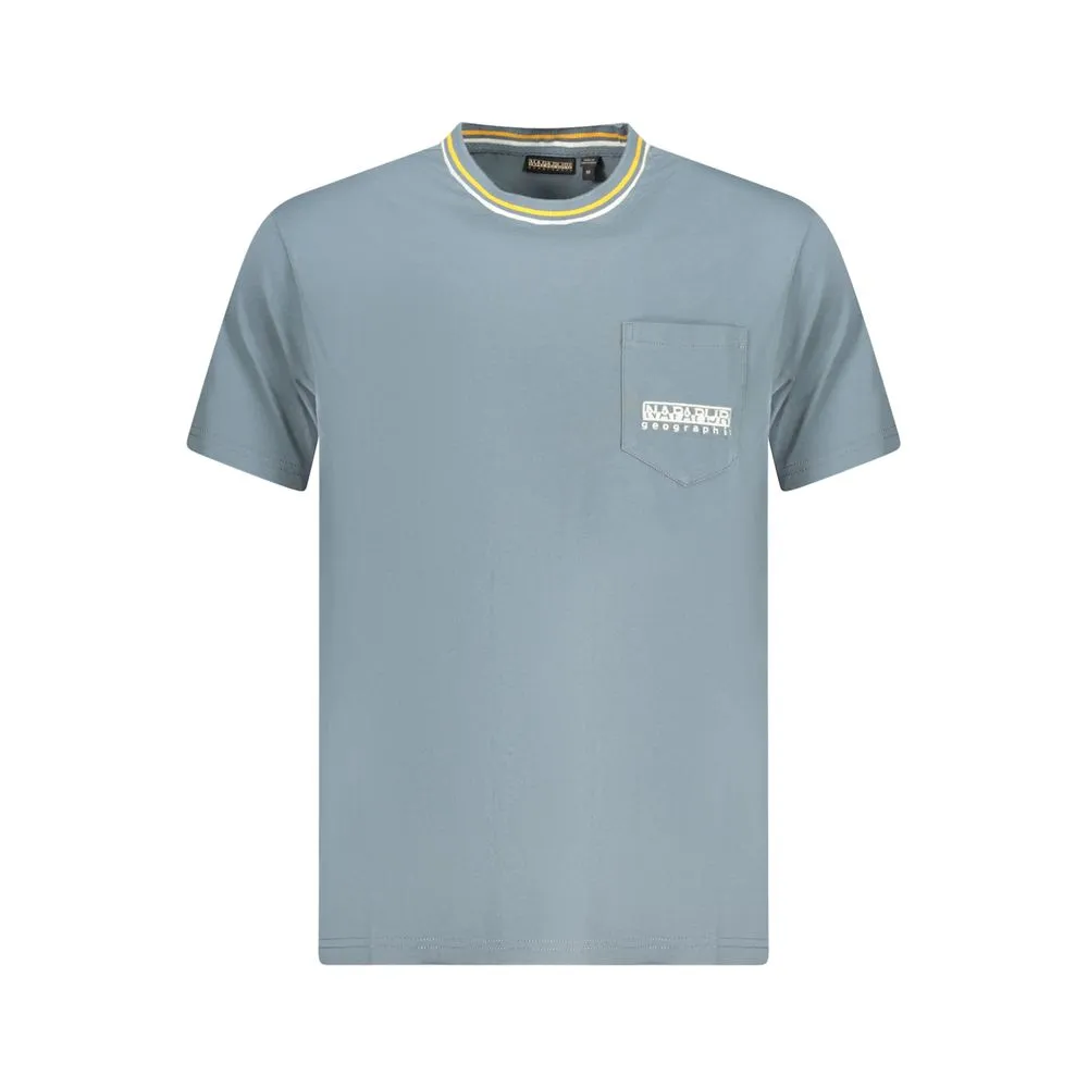Napapijri Gray Cotton Men T-Shirt