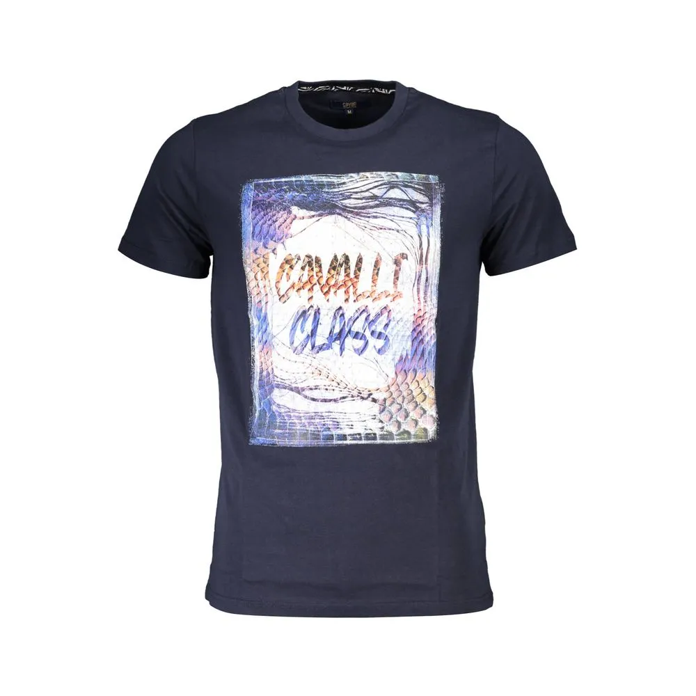 Cavalli Class Men's Blue Cotton T-Shirt